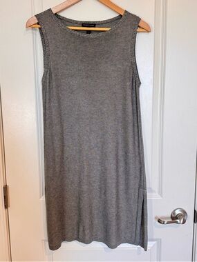 Eileen Fisher Women's Size S/P Black Stripe Sleeveless Tank Dress Casual